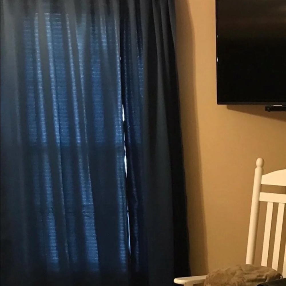 84” Navy Blue Light Filtering Curtains